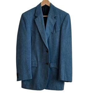 CIRCLE S men's Western Cowboy Denim SPORT Jacket Coat Dinner Jacket - SIZE 38R